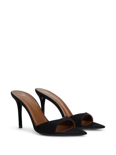Giuseppe Zanotti 90mm Intriigo mules - Black - zdjęcie produktu nr 2