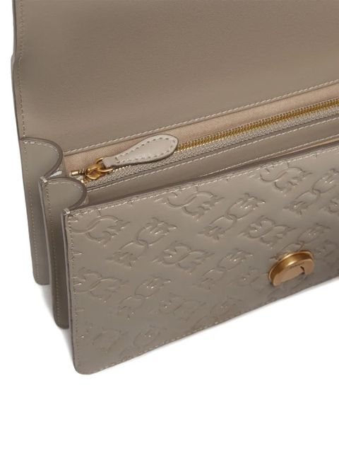 PINKO Love Birds debossed leather cross body bag - Neutrals - zdjęcie produktu nr 2