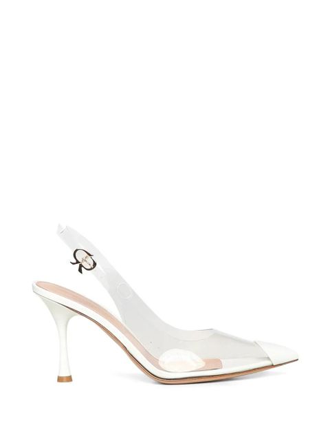 Gianvito Rossi Diana 85 buckle-detail mules - White - zdjęcie produktu nr 1