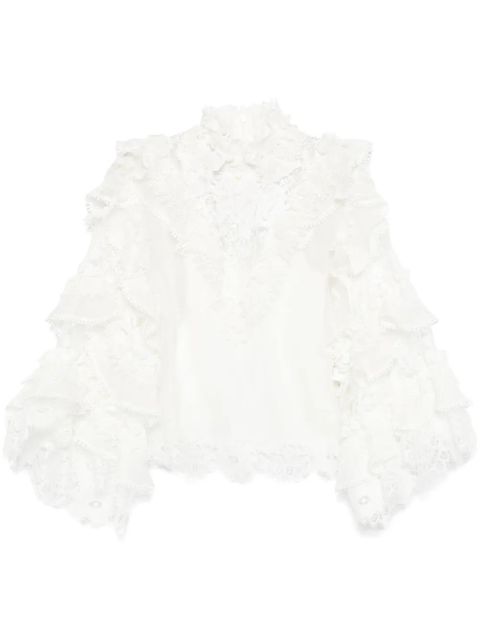 ZIMMERMANN Crush Heart blouse - White - zdjęcie produktu nr 1