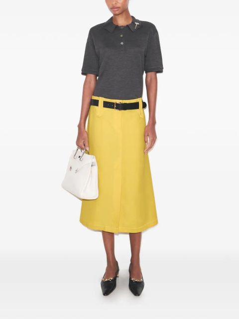 Tory Burch oversized silk polo - Grey - zdjęcie produktu nr 2