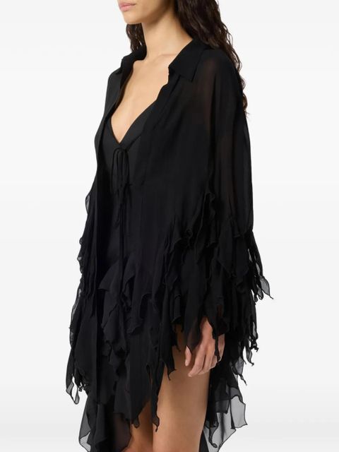 Blumarine ruffled shirt - Black