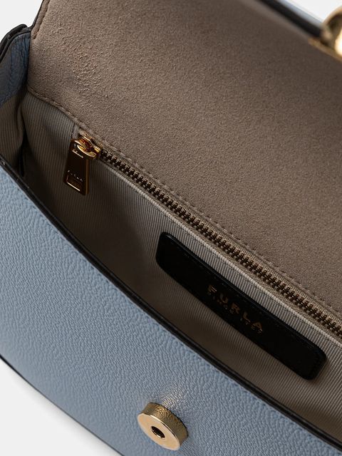 Furla torebka skórzana Moonlight S kolor niebieski WB01887 BX3036 CDZ00