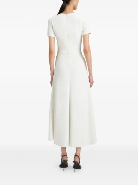 Victoria Beckham Blaire gathered midi dress - Neutrals