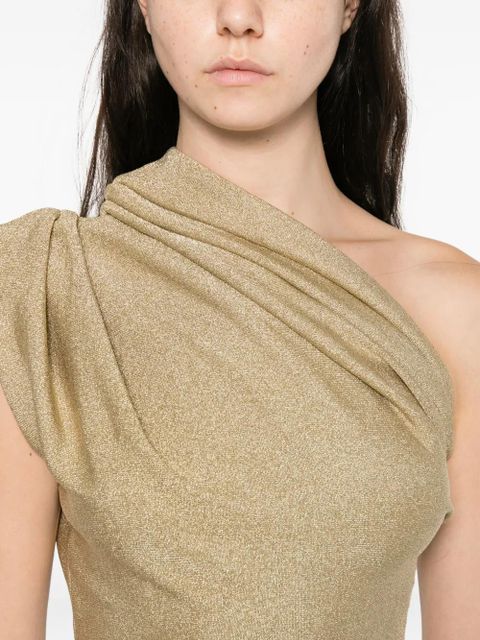 KHAITE Aimee draped blouse - Yellow