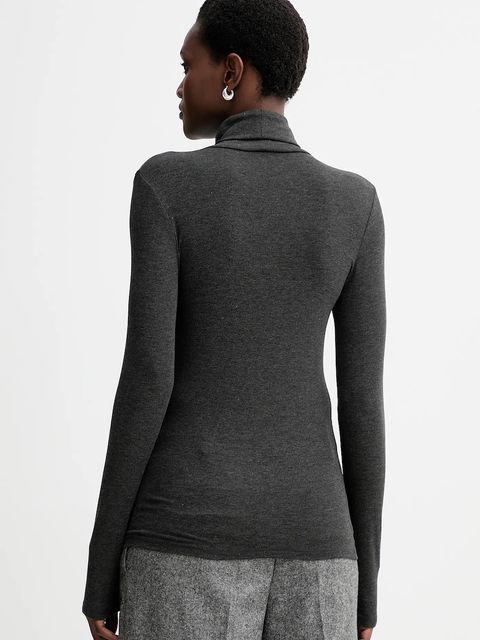 Marc O'Polo longsleeve kolor szary z golfem 509215752177