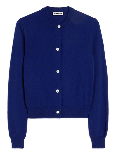 Jil Sander crew-neck cardigan - Blue - zdjęcie produktu nr 1