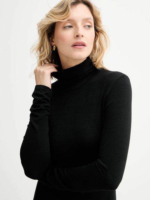 Answear.LAB sukienka kolor czarny mini rozkloszowana