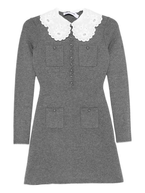 Self-Portrait long-sleeve mini dress - Grey - zdjęcie produktu nr 1