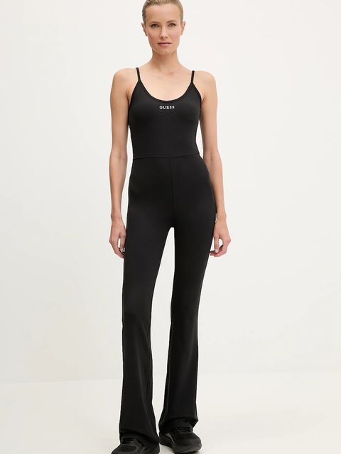 Guess kombinezon MARGOT kolor czarny z dekoltem okrągłym V5RD06 KCD02 - zdjęcie produktu nr 1