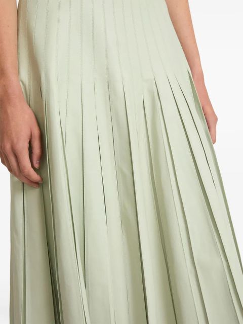 Yves Salomon lambskin pleated skirt - Green