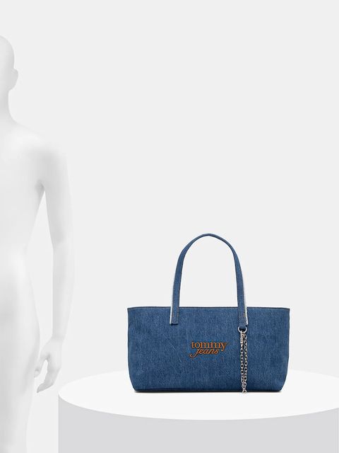 Tommy Jeans torebka jeansowa kolor niebieski AW0AW18576