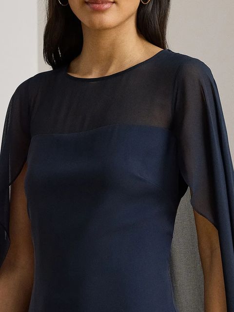 Lauren Ralph Lauren sukienka kolor granatowy mini prosta 253951606