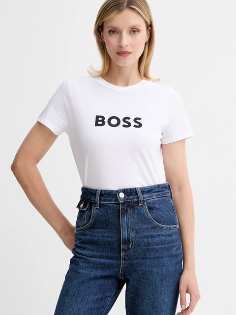 BOSS Orange t-shirt bawełniany BOSS ORANGE damski kolor biały 50501139 - zdjęcie produktu nr 1