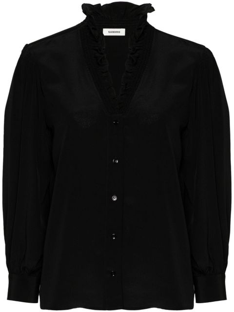 SANDRO silk shirt - Black - zdjęcie produktu nr 1