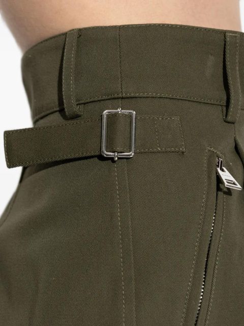 Givenchy zip-pocket pleated trousers - Green