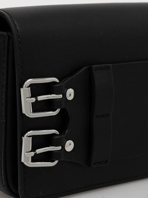 MM6 Maison Margiela torba skórzana kolor czarny SB6WG0018