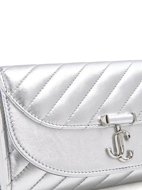 Jimmy Choo Curve quilted clutch bag - Silver