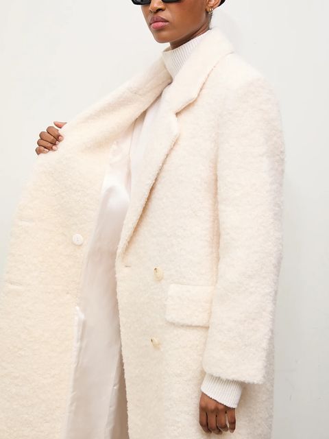 Answear.LAB płaszcz wełniany kolor beżowy - zdjęcie produktu nr 2