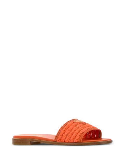 Prada open toe flat slippers - Orange - zdjęcie produktu nr 2