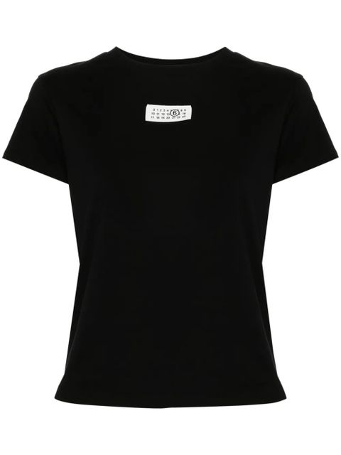 MM6 Maison Margiela numbers-patch cotton T-shirt - Black - zdjęcie produktu nr 1