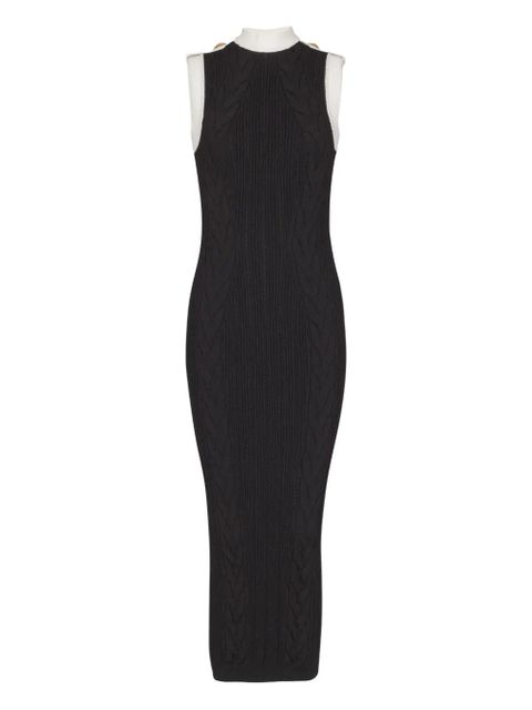 Balmain two-tone midi dress - Black - zdjęcie produktu nr 1