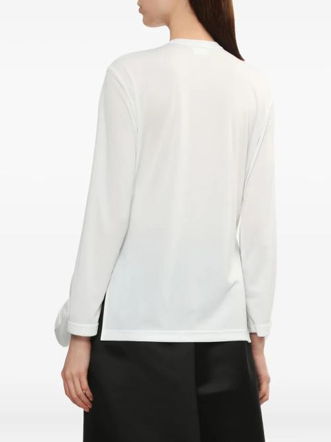 Comme Des Garçons panelled long-sleeve T-shirt - White