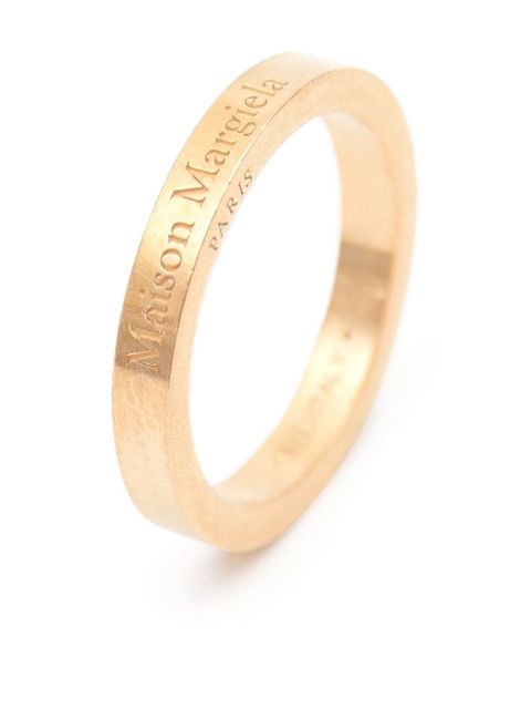 Maison Margiela logo-engraved band ring - Gold