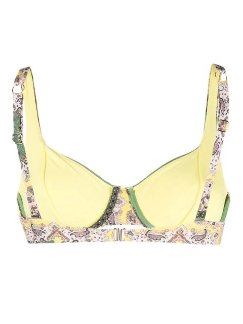 TWINSET paisley-print bikini top - Yellow - zdjęcie produktu nr 2