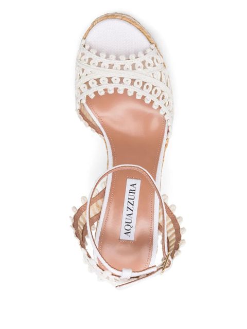 Aquazzura 105mm Kahlo espadrilles - White