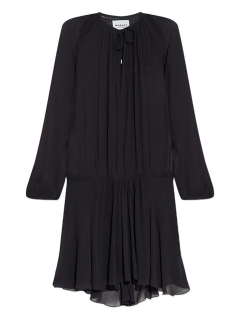 MARANT ÉTOILE drawstring tiered dress - Black - zdjęcie produktu nr 1