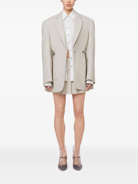 Rabanne mottled wool blazer - Neutrals