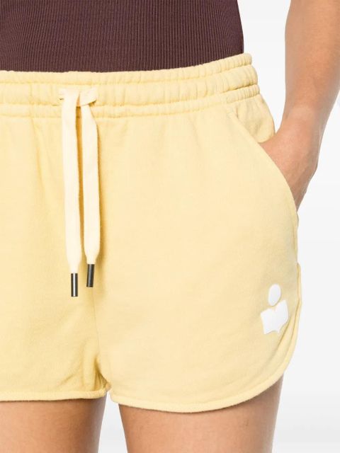MARANT ÉTOILE Mifa logo-flocked mini shorts - Yellow