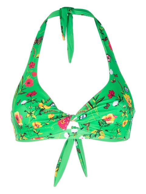 MC2 Saint Barth floral-print twist bikini top - Green - zdjęcie produktu nr 1