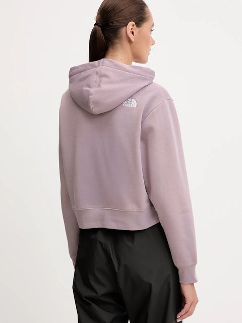 The North Face bluza Essential damska kolor różowy z kapturem gładka NF0A89EXD2Q1