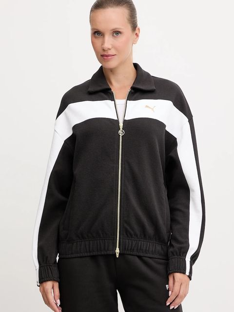 Puma bluza damska kolor czarny gładka 632137 - zdjęcie produktu nr 1