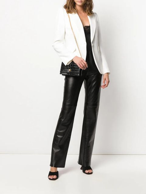 Alexander McQueen crepe peak-lapels blazer - White