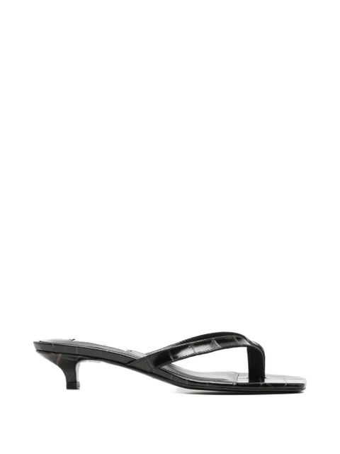 TOTEME croc-effect kitten-heel sandals - Black - zdjęcie produktu nr 1