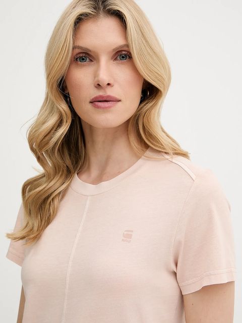 G-Star Raw t-shirt bawełniany damski kolor beżowy D24499-B059
