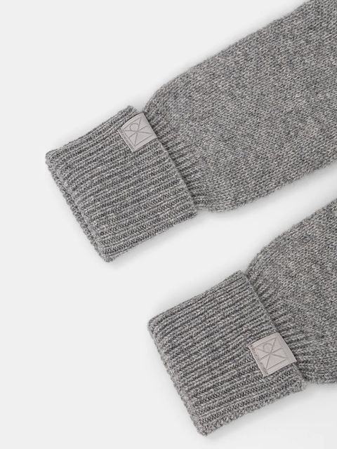 Calvin Klein rękawiczki kaszmirowe damskie kolor szary LV14F8065G