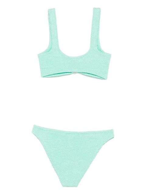 Hunza G Julia ring-detail crinkle bikini - Green - zdjęcie produktu nr 2