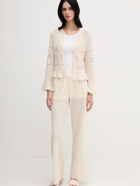 Hoss Intropia kardigan damski kolor beżowy lekki 6319513 - zdjęcie produktu nr 2