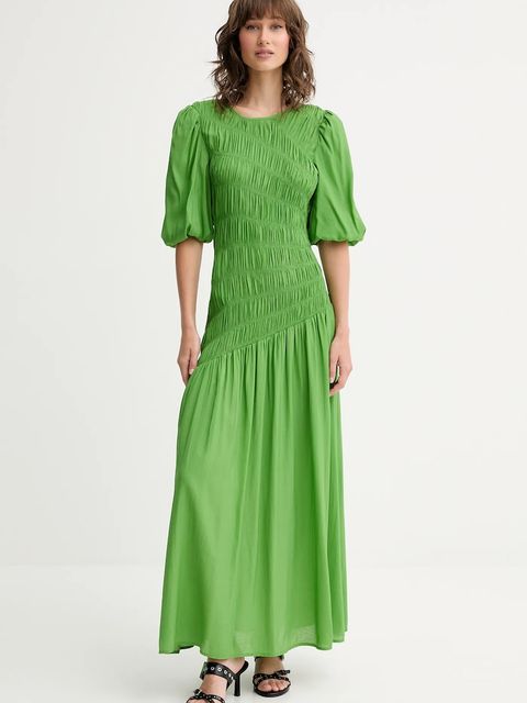 Never Fully Dressed sukienka Nara kolor zielony maxi rozkloszowana NFDDR2808 - zdjęcie produktu nr 1