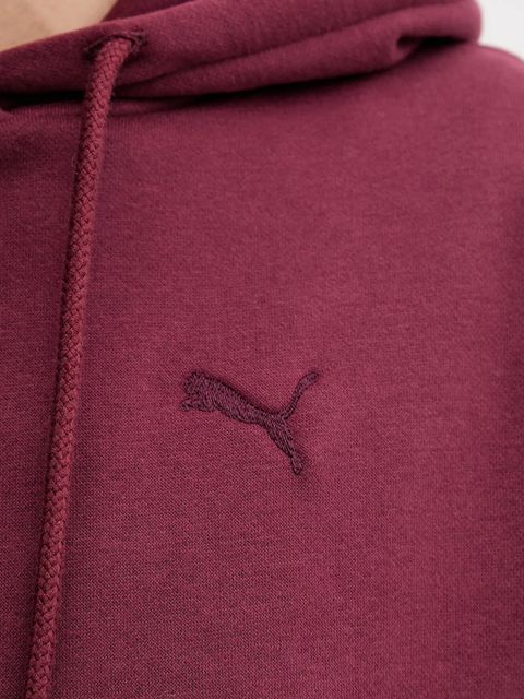 Puma bluza damska kolor bordowy z kapturem 688151
