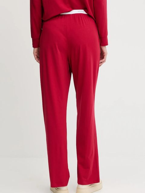 HUGO spodnie lounge damskie kolor czerwony gładkie 50555624