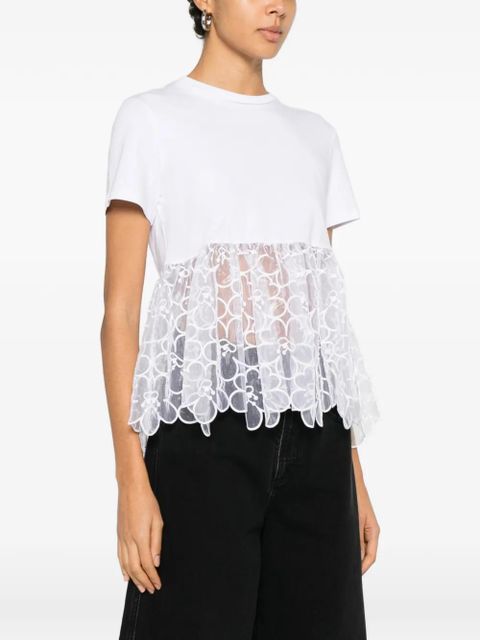 Cecilie Bahnsen lace-detail T-shirt - White - zdjęcie produktu nr 2