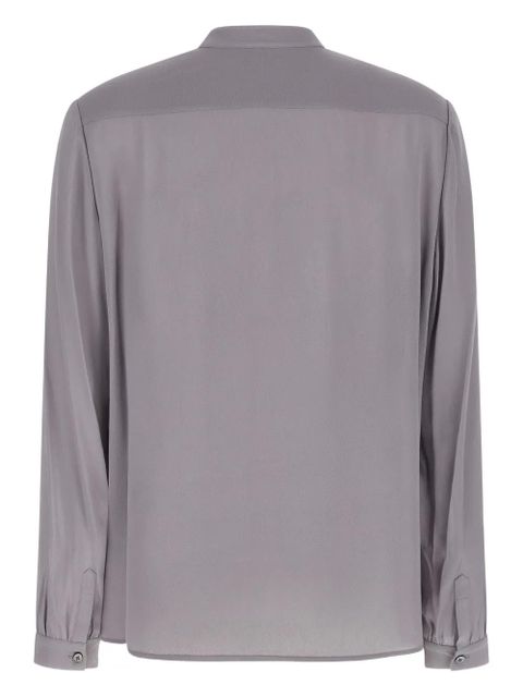 Tory Burch Georgette bow mandarin collar blouse - Grey - zdjęcie produktu nr 2