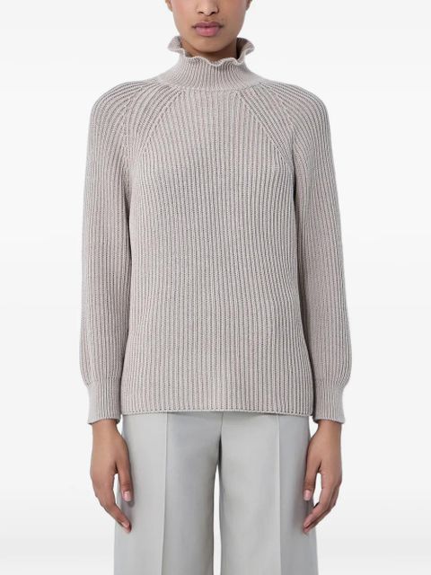 Max Mara ribbed-knit high-neck sweater - Neutrals - zdjęcie produktu nr 1