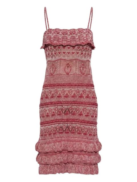 ETRO ruffled spaghetti-strap mini dress - Red - zdjęcie produktu nr 1