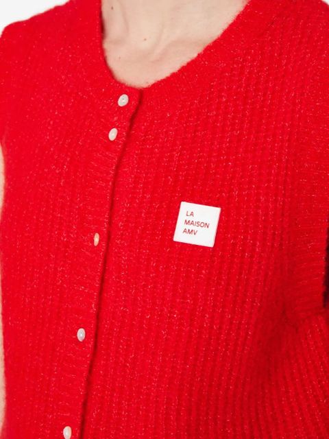 American Vintage East sleeveless button cardigan - Red